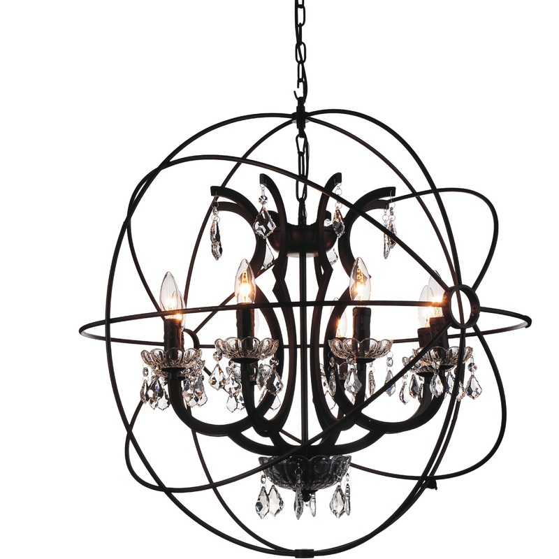 CWI Lighting 5465P28DB-8 Campechia Eight Light Chandelier, Brown