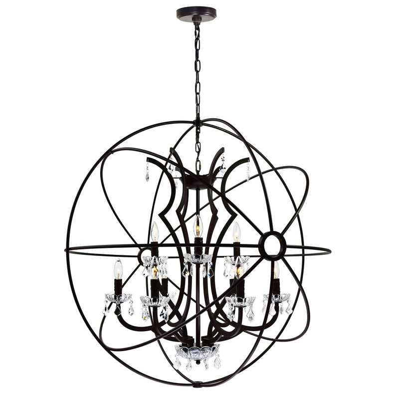 CWI Lighting 5465P42DB-12 Campechia 12 Light Chandelier, Brown