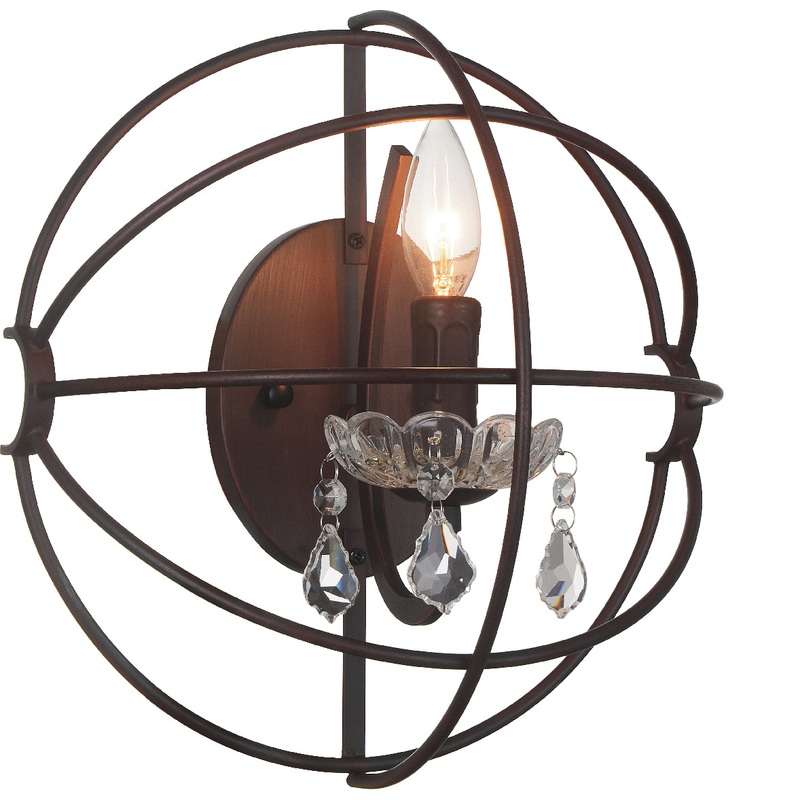 CWI Lighting 5465W12DB-1 Campechia One Light Wall Sconce, Brown (Discontinued)