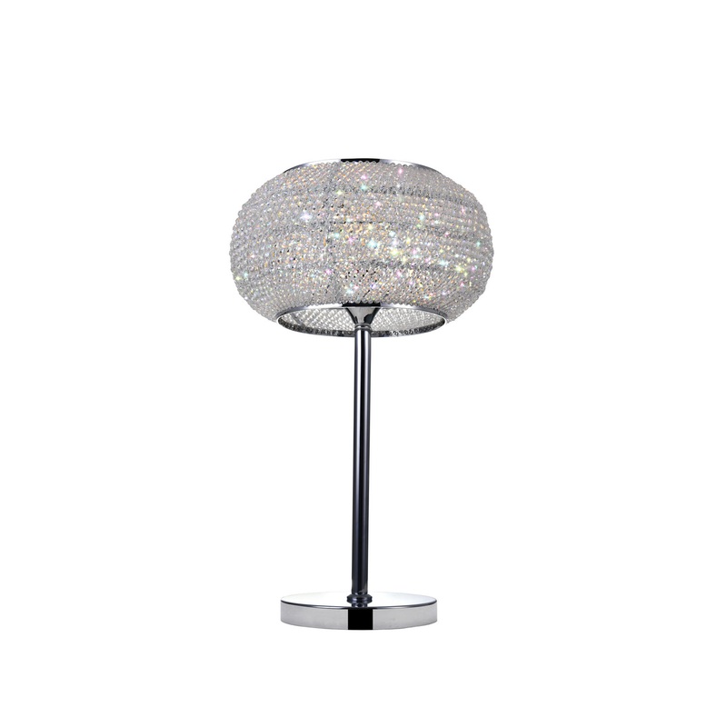 CWI Lighting 5476T12C Tiffany One Light Table Lamp, Chrome (Discontinued)