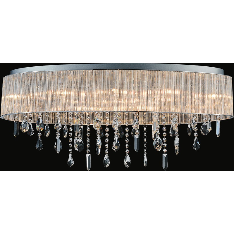 CWI Lighting 5558C34C-O Jacquimo Ten Light Flush Mount, Chrome (Discontinued)