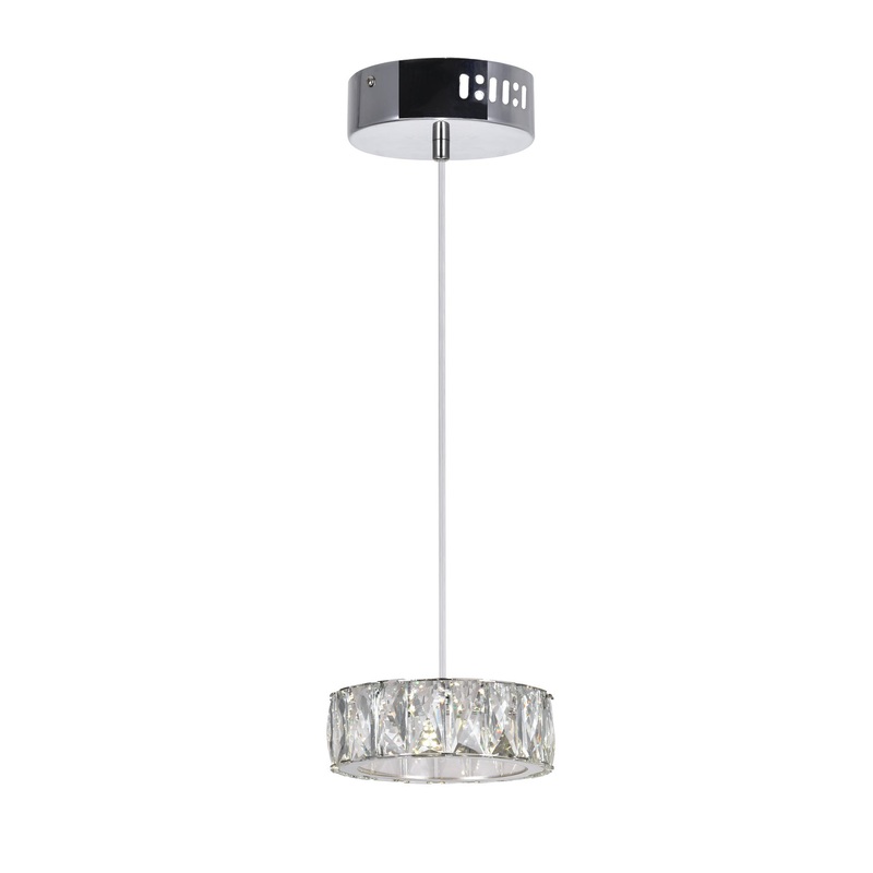 CWI Lighting 5626P6-1-601 Milan LED Mini Pendant, Chrome