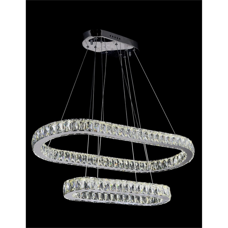 CWI Lighting 5628P34ST-2O Milan LED Chandelier, Stainless Steel