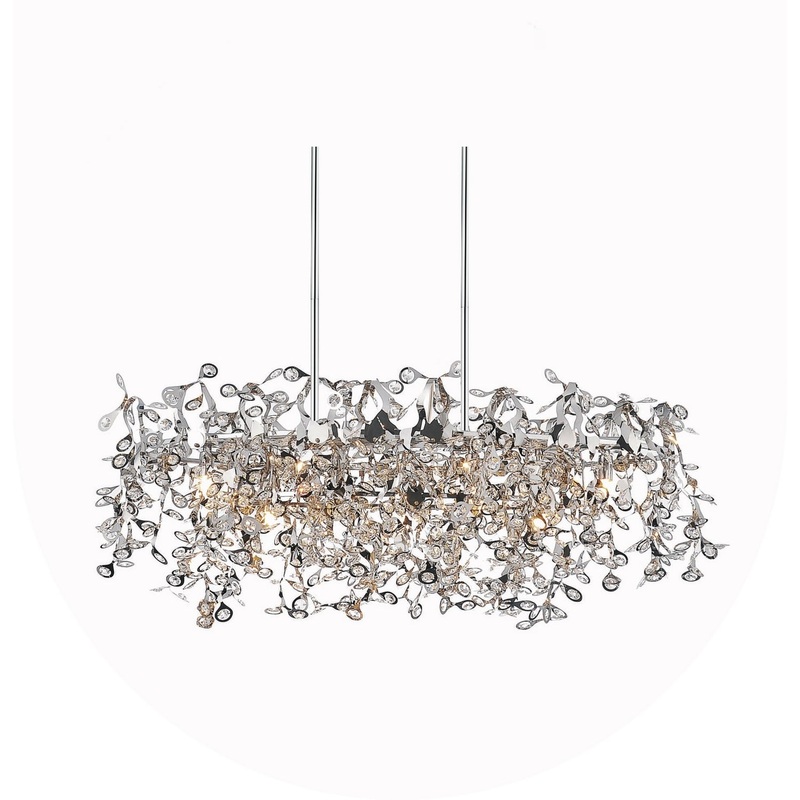 CWI Lighting 5630P37C-O Flurry Seven Light Chandelier, Chrome