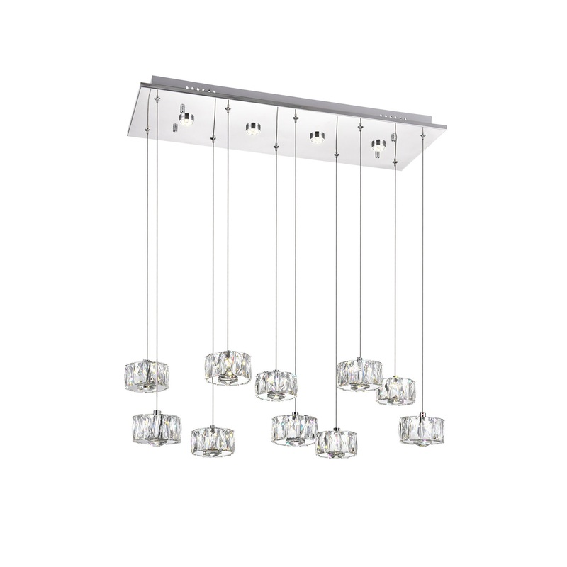 CWI Lighting 5636P28ST-RC Milan LED Pendant, Stainless Steel (Discontinued)