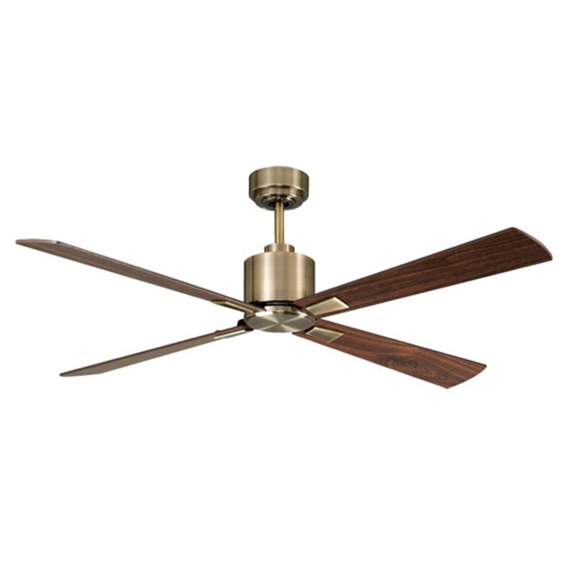 Lucci Air 210522010 Climate 52" Ceiling Fan, Antique Brass and Walnut
