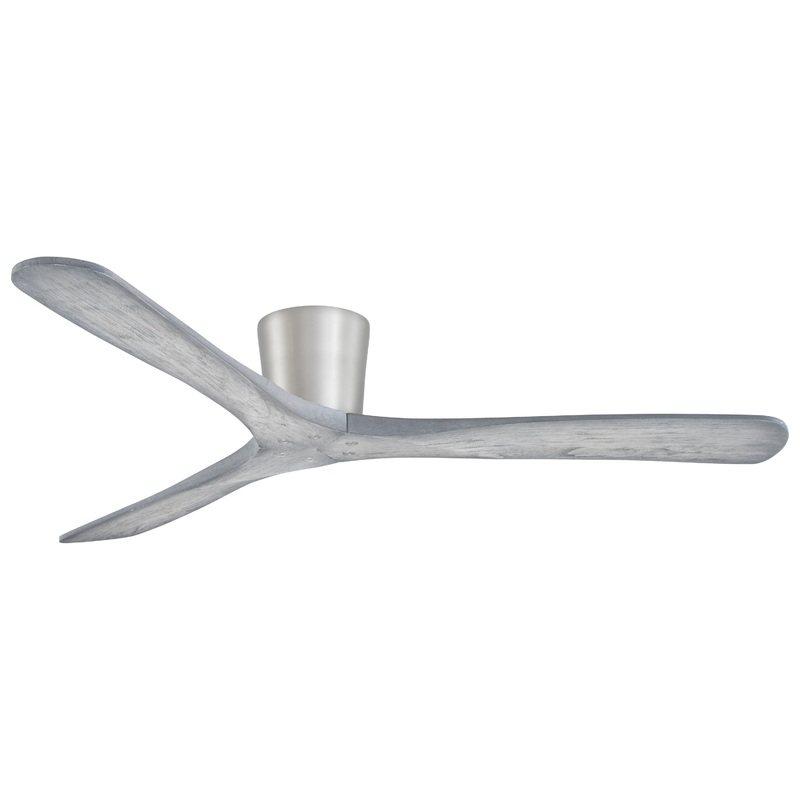 Minka-Aire F663-BS/SWG Avtur 60" Ceiling Fan, Brushed Steel w/ Smoked Weathered Grey Blades