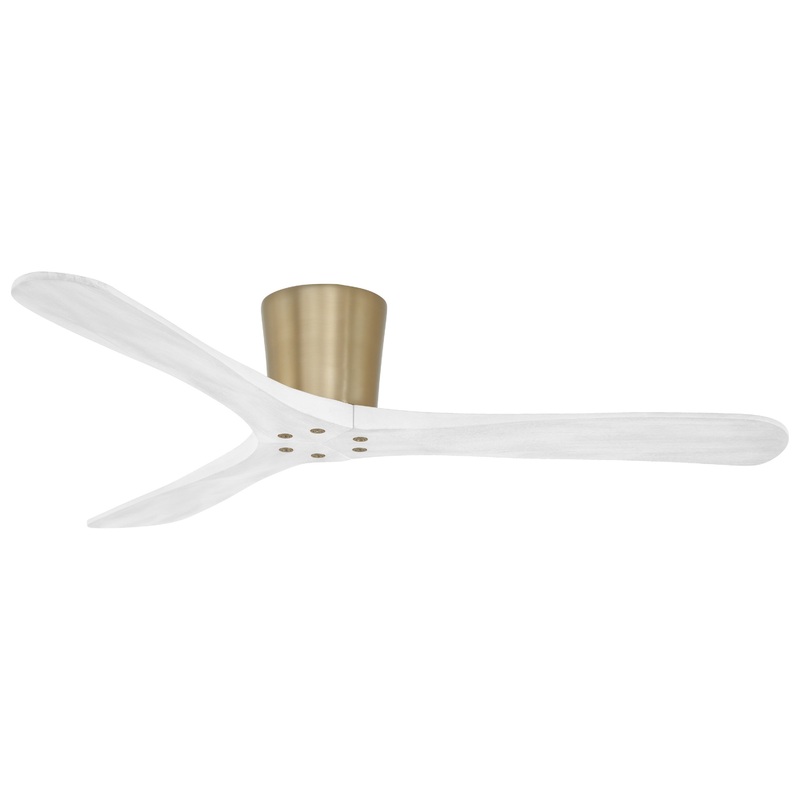 Minka-Aire F663-SBR/WHF Avtur 60" Ceiling Fan, Soft Brass w/ Flat White Blades