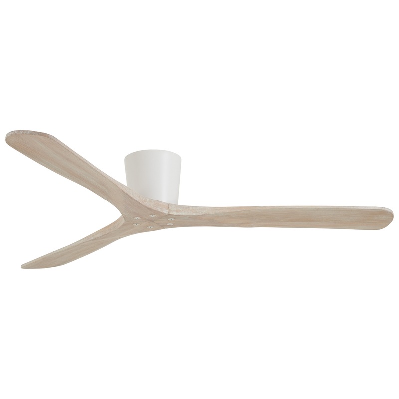 Minka-Aire F663-WHF/BW Avtur 60" Ceiling Fan, Flat White w/ Bleached Wood Blades