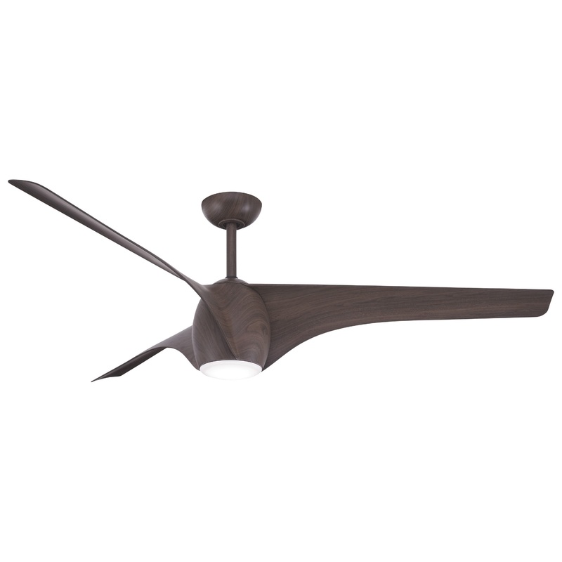 Minka-Aire F839L-DM Airewave 65" Ceiling Fan, Dark Maple