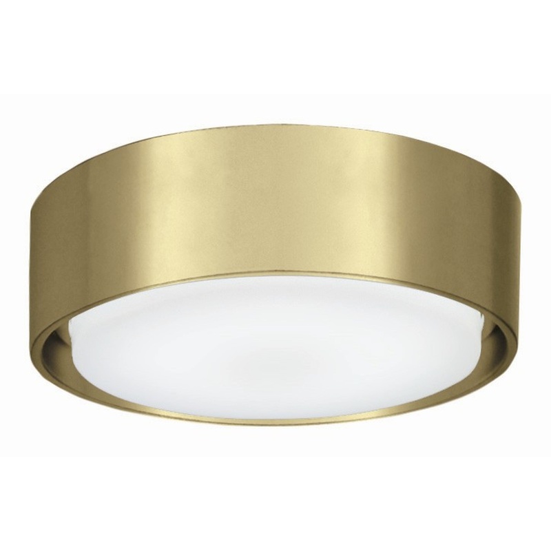 Minka-Aire K9787L-SBR Simple LED Fan Light Kit, Soft Brass