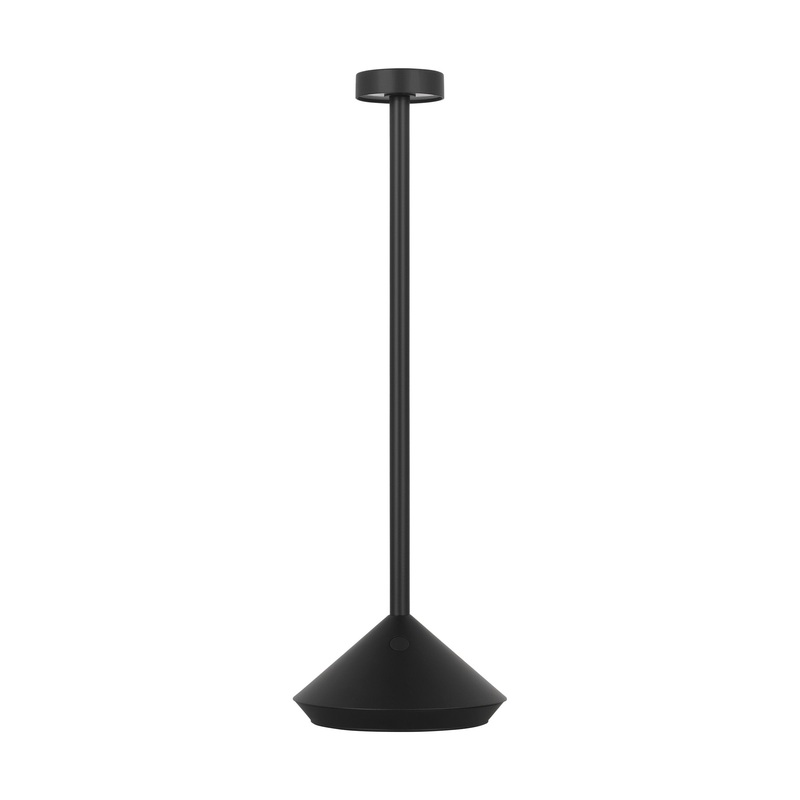 Visual Comfort Modern SLTB27127B Moneta Accent Rechargeable Table Lamp by Sean Lavin, Black