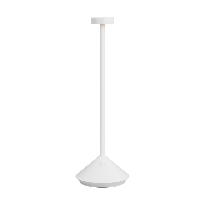 Visual Comfort Modern SLTB27127W Moneta Accent Rechargeable Table Lamp by Sean Lavin, Matte White