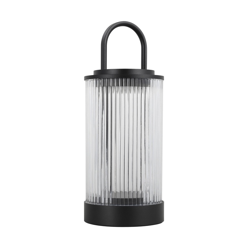 Visual Comfort Modern SLTB27227B Tawa Accent Rechargeable Table Lamp by Sean Lavin, Black