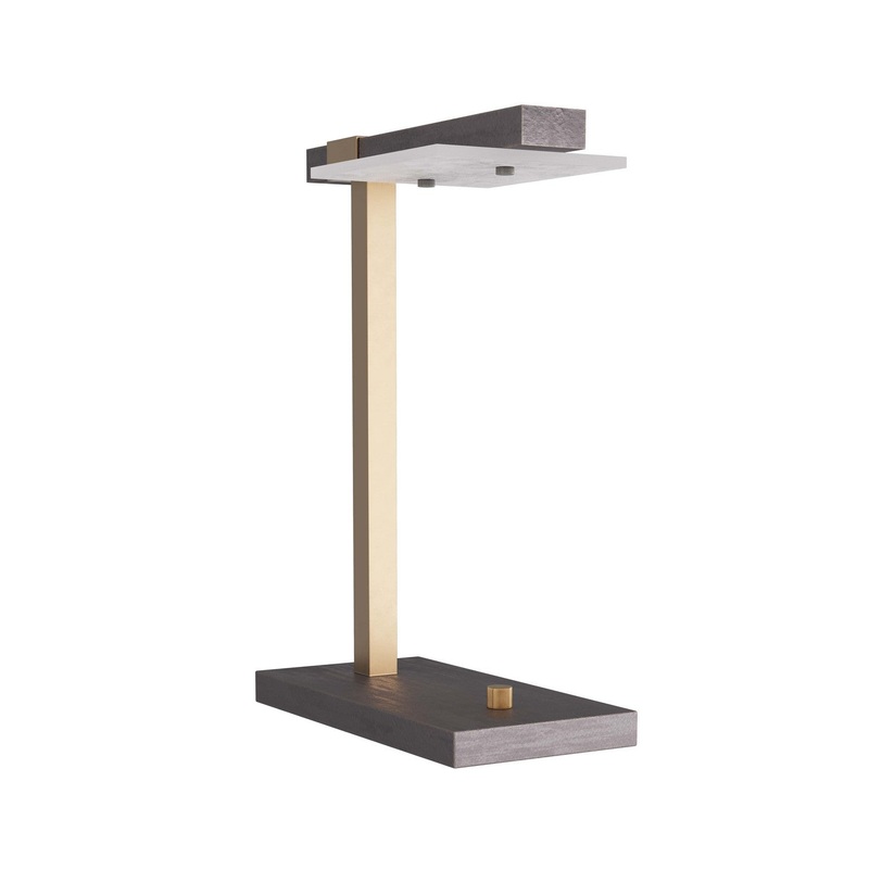 Arteriors PDC06 Twain LED Table Lamp Antique Brass