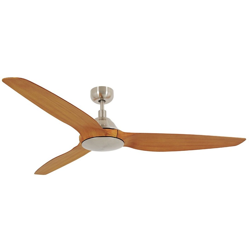 Beacon Lighting 211010010 Type A 60" Ceiling Fan Brushed Chrome/Teak (Discontinued)