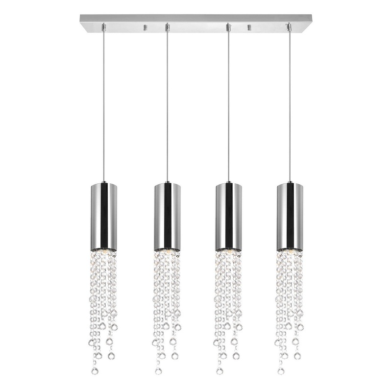 CWI Lighting 5081P30C-RC Extended Four Light Pendant, Chrome (Discontinued)