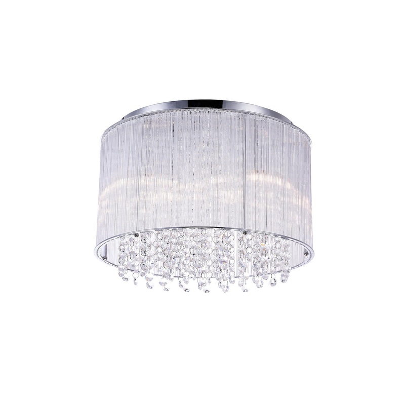 CWI Lighting 5319C14C-R Spring Morning Six Light Flush Mount, Chrome