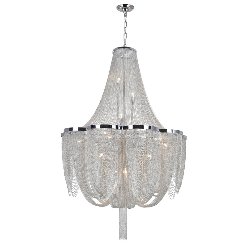 CWI Lighting 5480P22C Taylor Ten Light Chandelier, Chrome