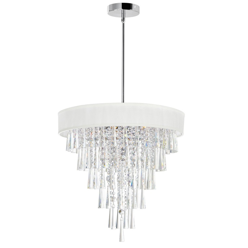 CWI Lighting 5523P22C (Off White) Franca Eight Light Chandelier, Off White