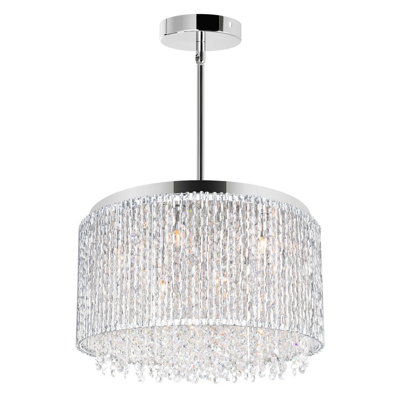 CWI Lighting 5535P16C-R Claire Ten Light Chandelier, Chrome
