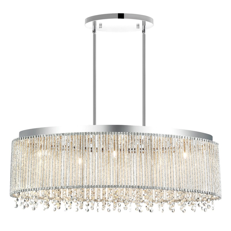 CWI Lighting 5535P30C-O Claire Five Light Chandelier, Chrome (Discontinued)