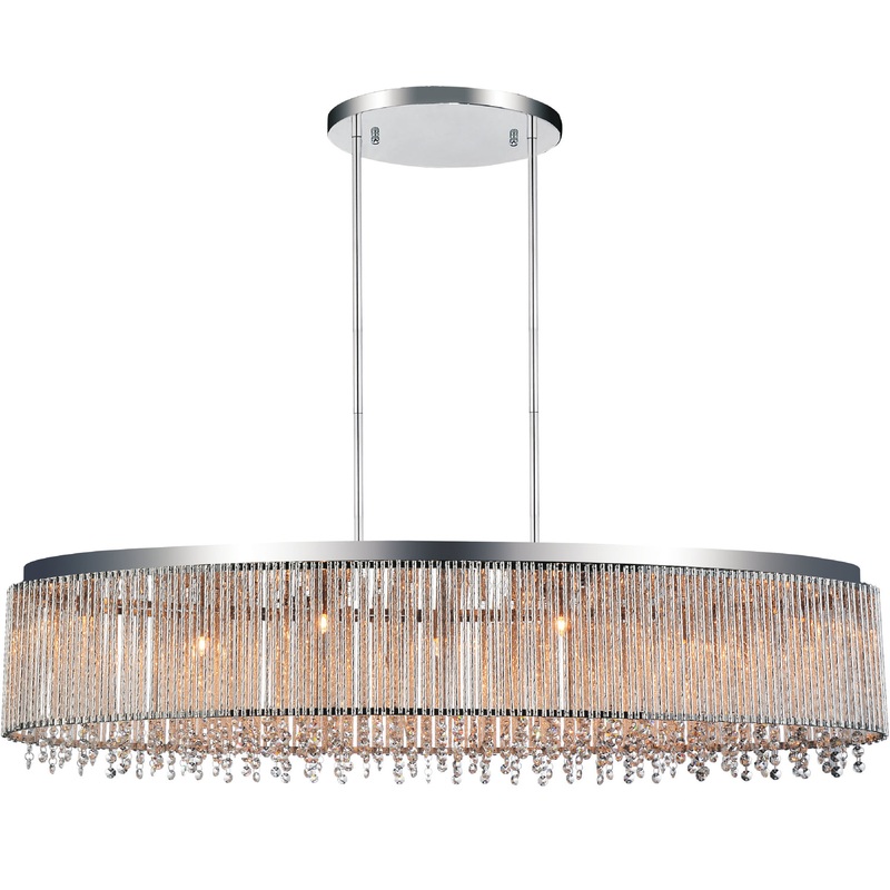 CWI Lighting 5535P46C-O Claire Seven Light Chandelier, Chrome