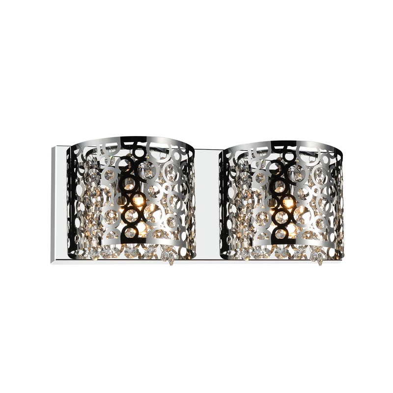 CWI Lighting 5536W16ST-R-2 Bubbles Two Light Vanity, Stainless Steel (Discontinued)