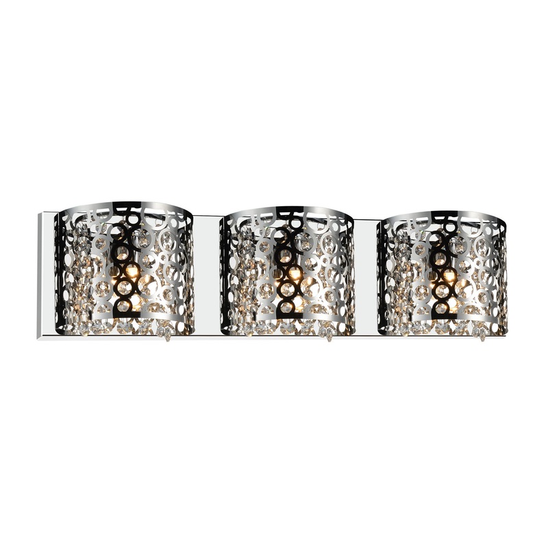 CWI Lighting 5536W25ST-R-3 Bubbles Three Light Vanity, Stainless Steel