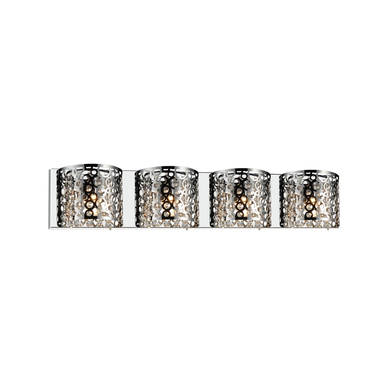 CWI Lighting 5536W34ST-R-4 Bubbles Four Light Vanity, Stainless Steel