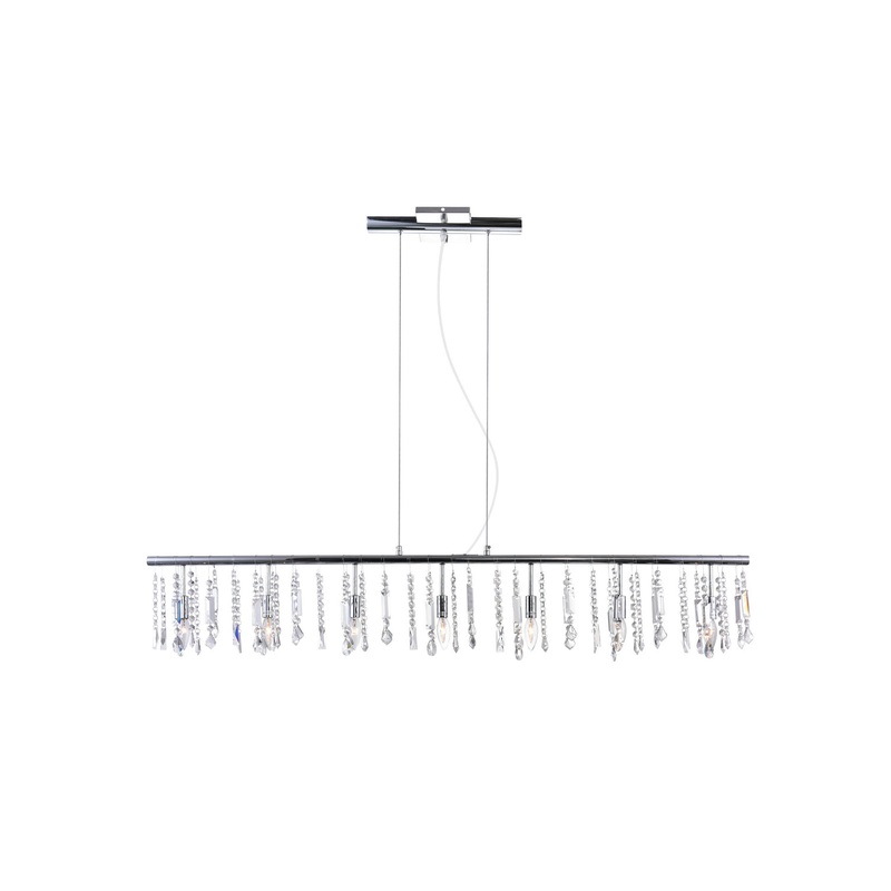 CWI Lighting 5549P54C Janine Seven Light Chandelier, Chrome (Discontinued)