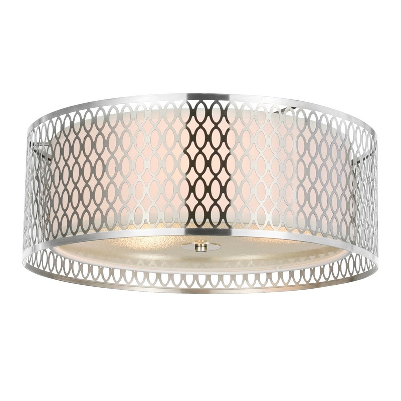 CWI Lighting 5555C17SN Mikayla Three Light Flush Mount, Satin Nickel