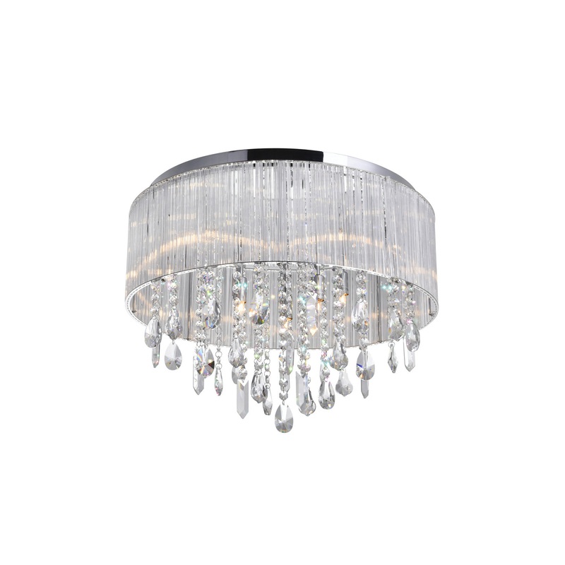 CWI Lighting 5558C20C Jacquimo Nine Light Flush Mount, Chrome (Discontinued)