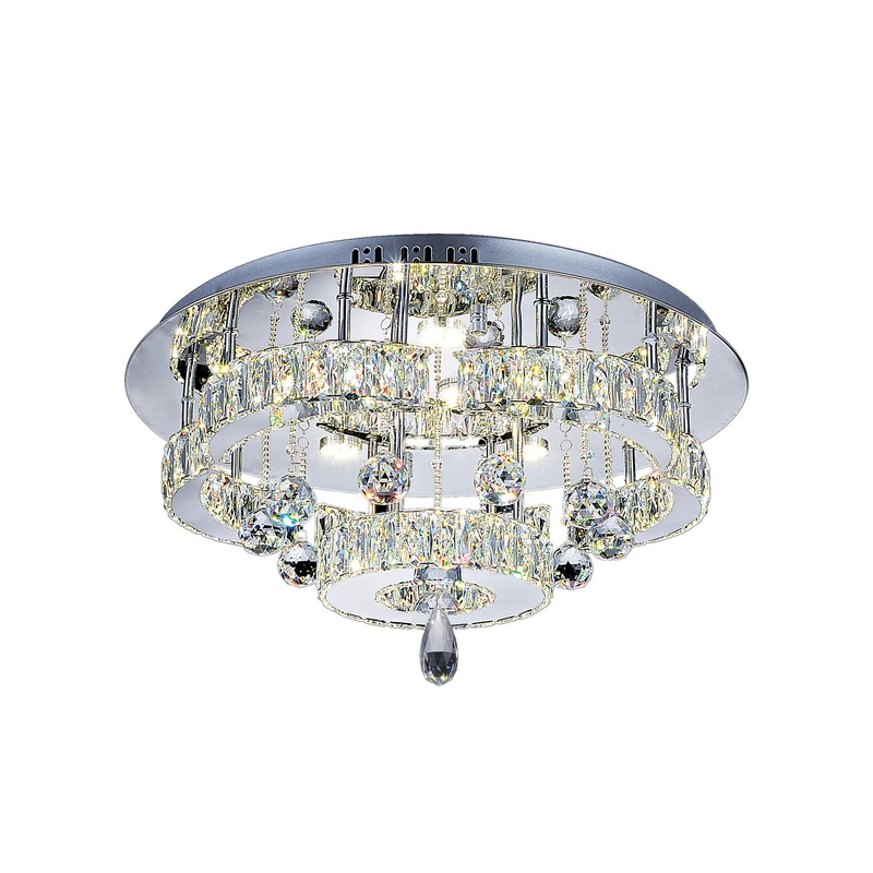 CWI Lighting 5644C22ST-R Cascata LED Flush Mount, Stainless Steel (Discontinued)