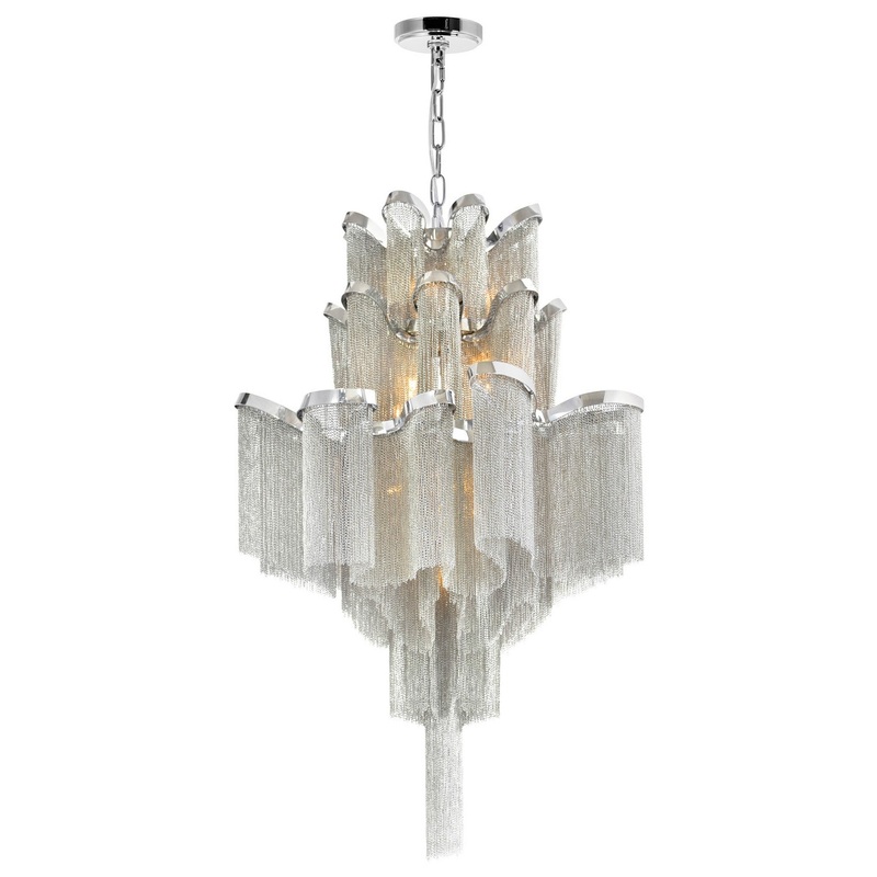CWI Lighting 5650P24C-12L Daisy 16 Light Chandelier, Chrome