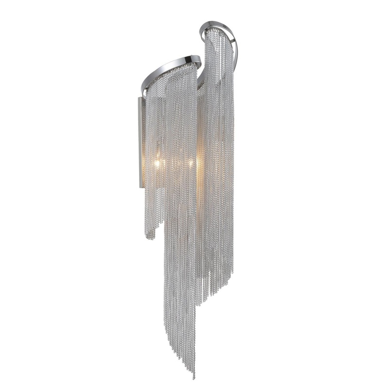 CWI Lighting 5650W9C-A Daisy Two Light Wall Sconce, Chrome