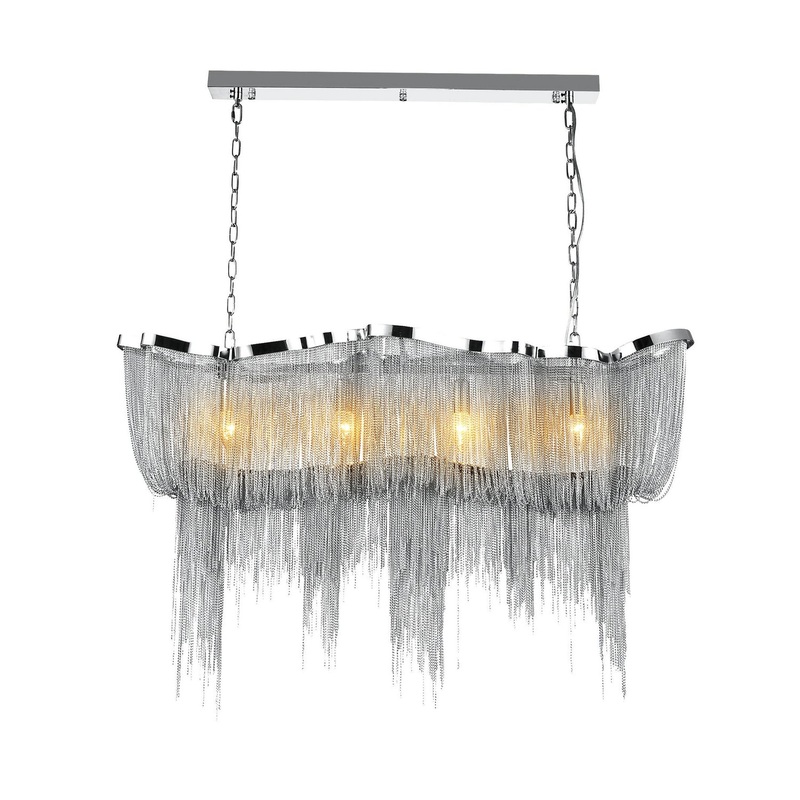 CWI Lighting 5654P40C-RC Secca 11 Light Chandelier, Chrome