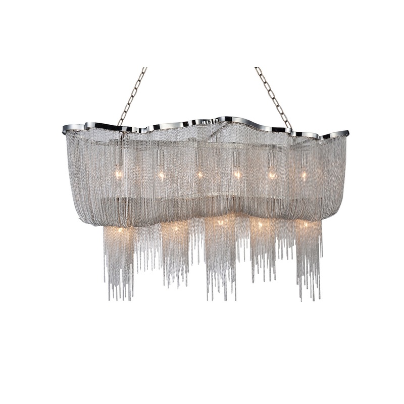 CWI Lighting 5654P55C-RC Secca 13 Light Chandelier, Chrome