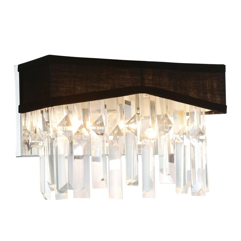 CWI Lighting 5674W10C-B Havely Two Light Wall Sconce, Chrome