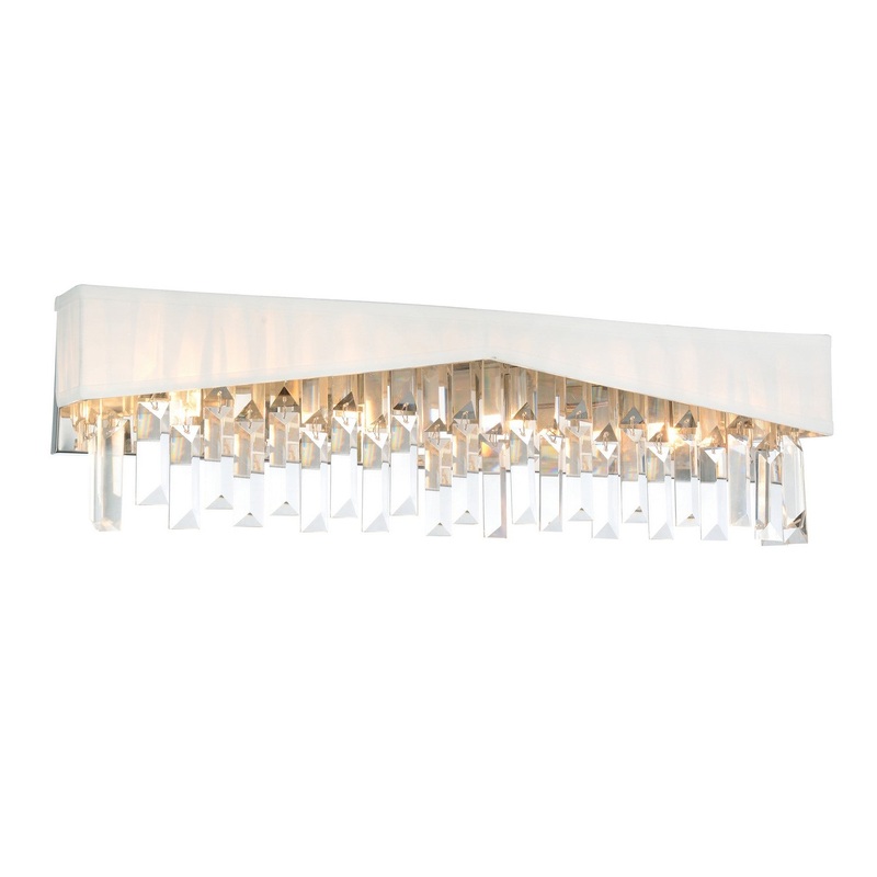 CWI Lighting 5674W24C-W Havely Four Light Wall Sconce, Chrome