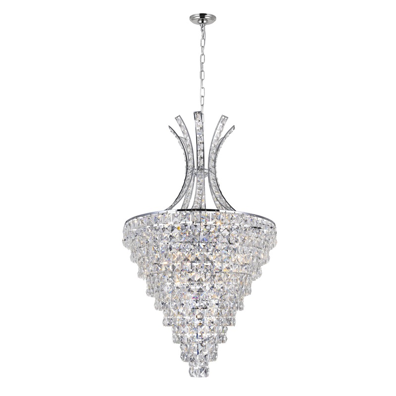 CWI Lighting 5685P20C Chique 12 Light Chandelier, Chrome (Discontinued)