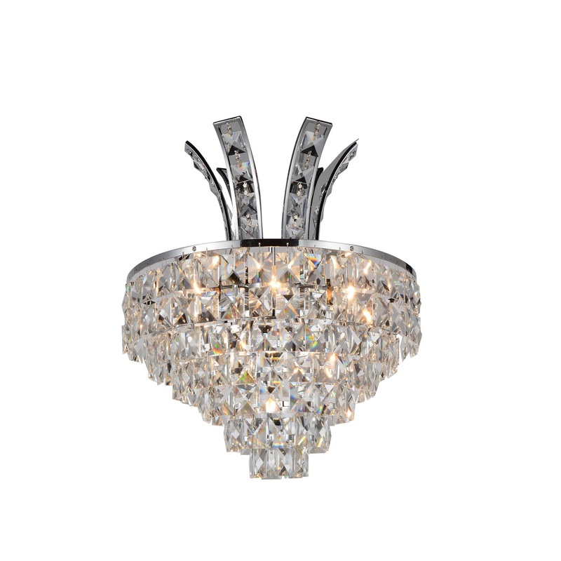 CWI Lighting 5685W12C Chique Three Light Wall Sconce, Chrome (Discontinued)