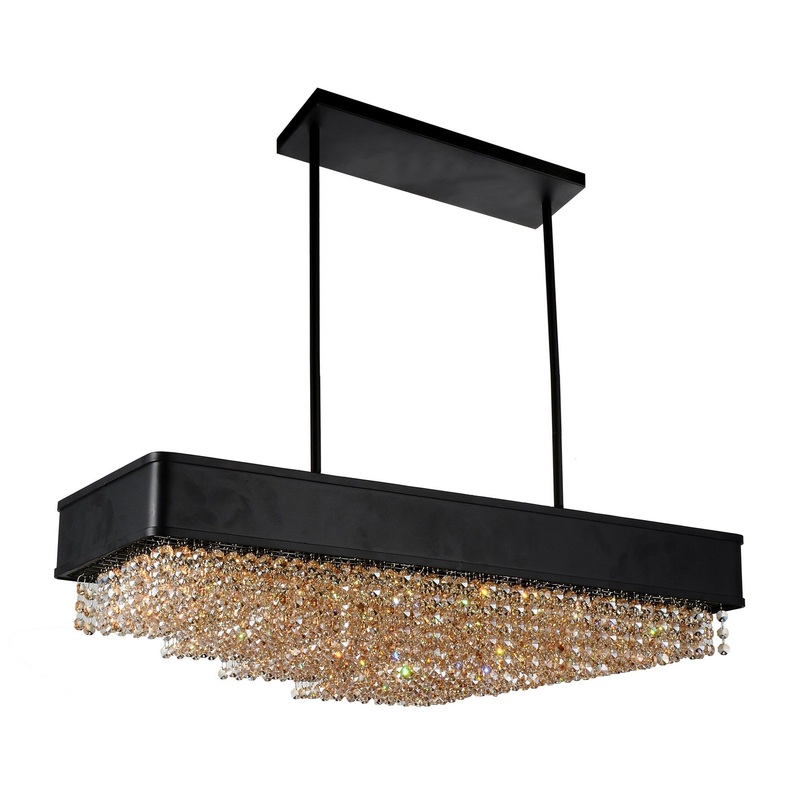 CWI Lighting 5687P32-20-101 Medina Ten Light Chandelier, Black