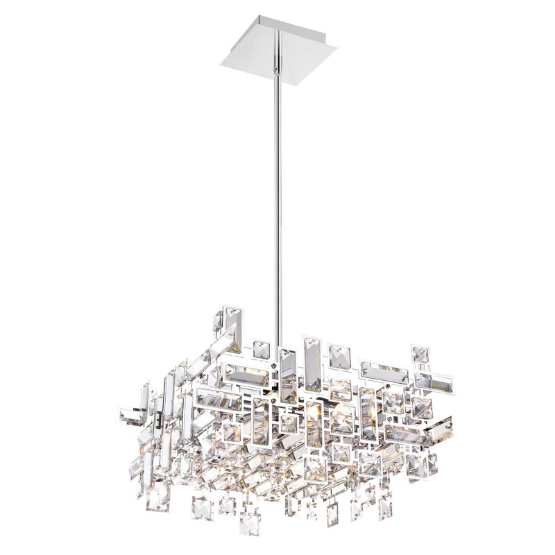 CWI Lighting 5689P14-6-S-601 Arley Six Light Chandelier, Chrome