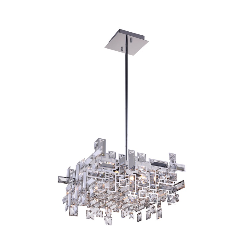 CWI Lighting 5689P21-8-601 Arley Eight Light Chandelier, Chrome (Discontinued)