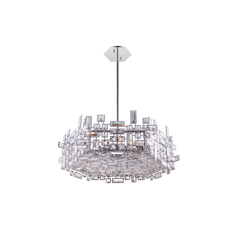 CWI Lighting 5689P24-12-601 Arley 12 Light Chandelier, Chrome (Discontinued)
