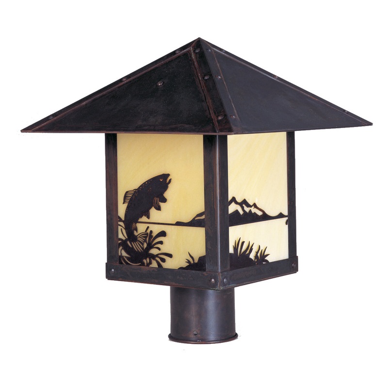 Arroyo TRP-9TRTN-BZ Timber Ridge One Light Post Mount Bronze