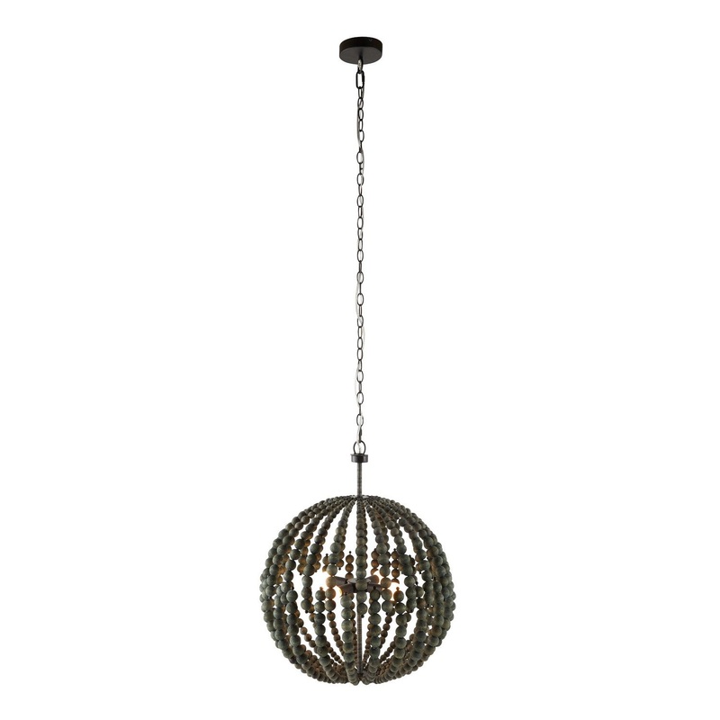 Arteriors DSS02 Emma Four Light Chandelier Dark Gray Wash/Dark Gray Wash