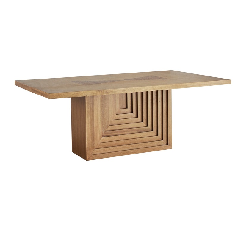 Arteriors FDS10 Crockett Dining Table Oyster/Dark Oyster