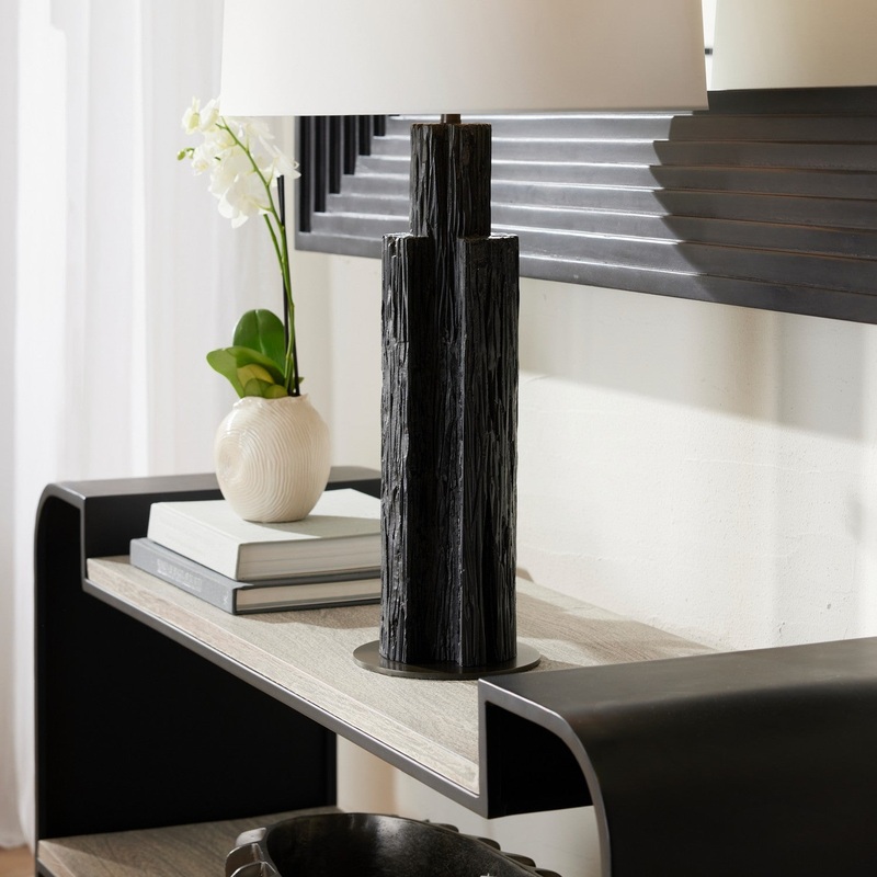Arteriors PTC35-643 Eris One Light Table Lamp Ebony/Bronze/Bronze/Off-White/Off-White